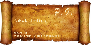 Pakot Indira névjegykártya